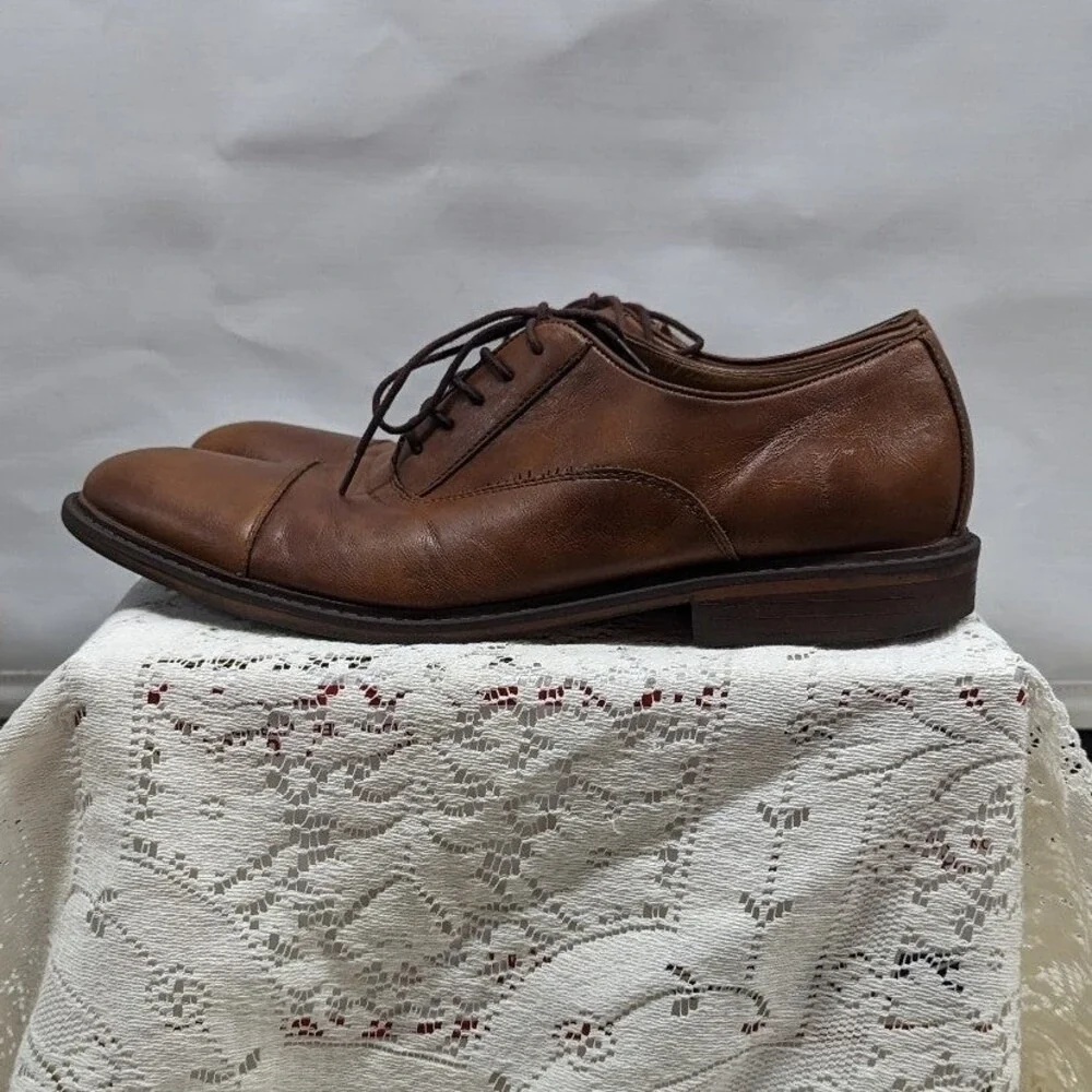 Quiet Luxury Business Casual Brown Oxford Dress‎ Shoes Men's 12 Goodfellow